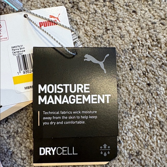 Puma Men's Tropical Orange Golf Shirt - Picture 5 of 6